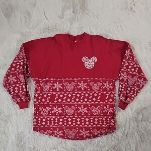 Disney Red and White Nordic Pattern Hoodie
